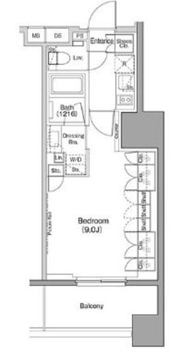 ザ・パークハビオ木場　106号室　間取り