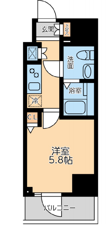プライマル品川大森海岸　904号室　間取り