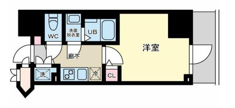 プライマル品川大森海岸　1402号室　間取り