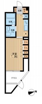 コンフォリア大森鹿島　107号室　間取り
