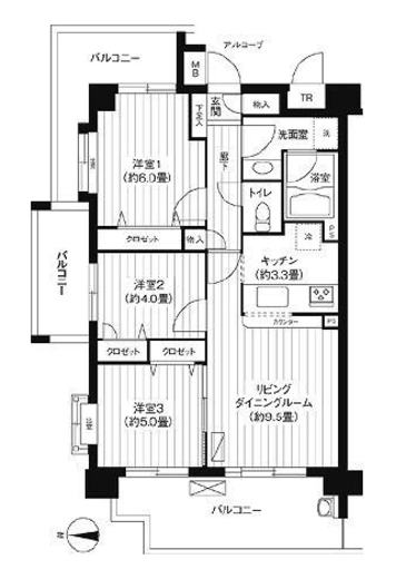 パークビューステージ東陽町　201号室　間取り