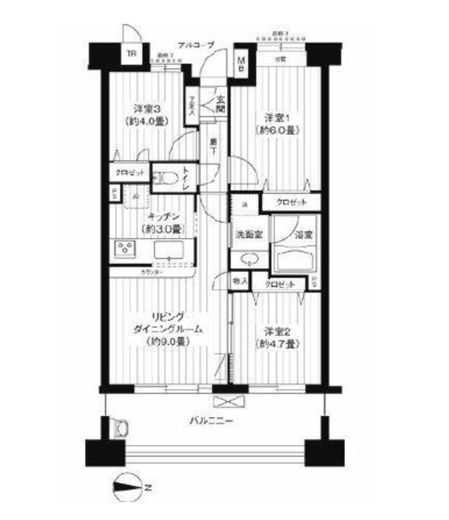 パークビューステージ東陽町　310号室　間取り