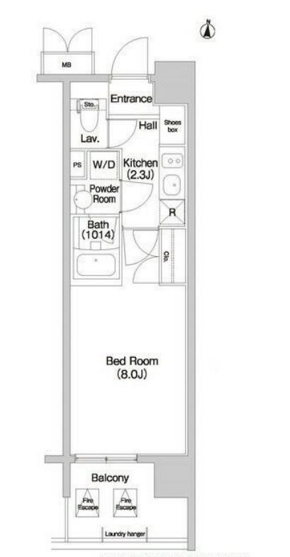 コンフォリア大島　404号室　間取り