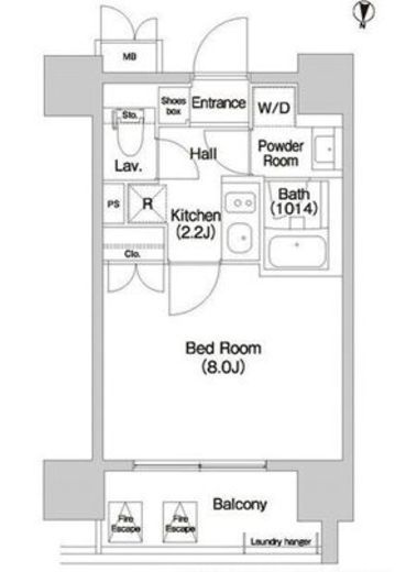 コンフォリア大島　207号室　間取り