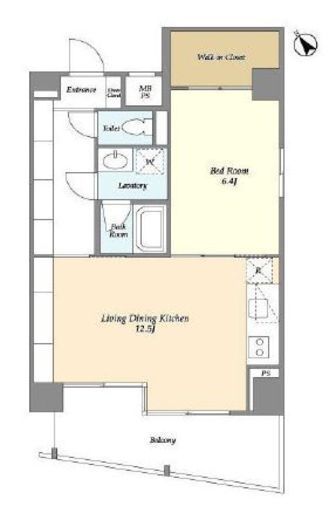 テラス八丁堀　602号室　間取り