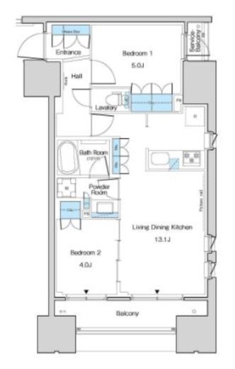 ルフォンブランシェ品川南大井　416号室　間取り