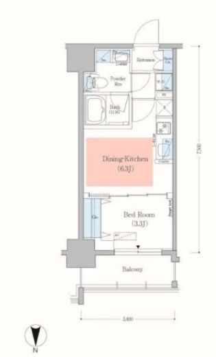 アーバネックス錦糸町2　503号室　間取り