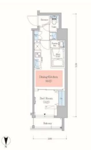 アーバネックス錦糸町2　804号室　間取り