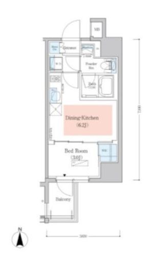アーバネックス深川木場　1307号室　間取り