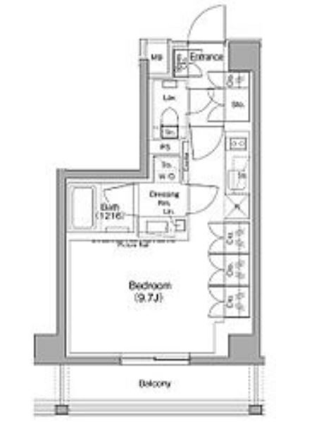 ザ・パークハビオ神泉　302号室　間取り