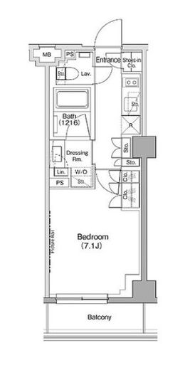 ザ・パークハビオ神泉　111号室　間取り