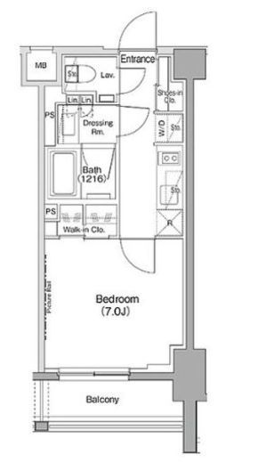 ザ・パークハビオ神泉　406号室　間取り