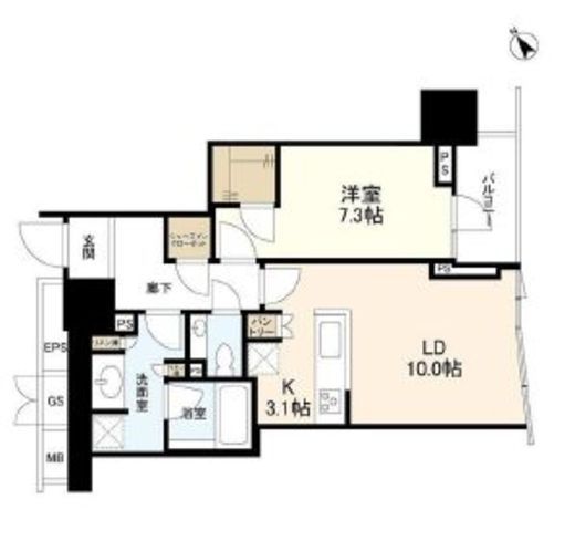 プラウド代官山フロント　202号室　間取り
