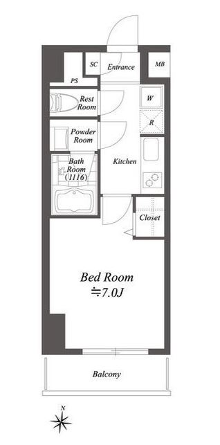 ラヴァンド大島　903号室　間取り