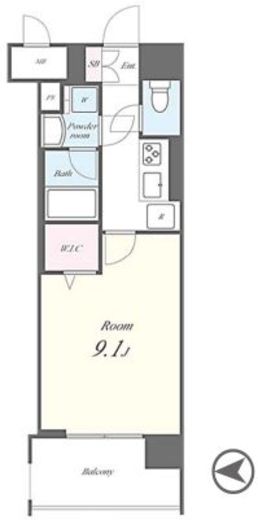 N's PARK Residence 高田馬場　601号室　間取り