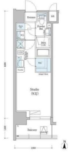 アーバネックス深川住吉　407号室　間取り