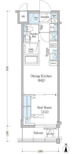 アーバネックス深川住吉　902号室　間取り