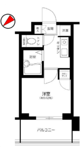 シティタワー武蔵小山　R607号室　間取り