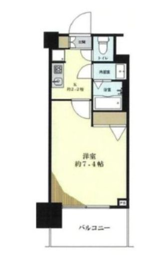 シティタワー武蔵小山　M802号室　間取り