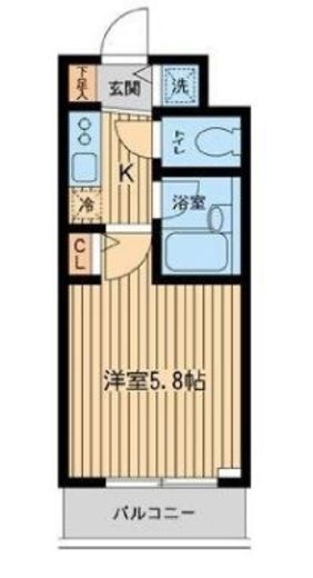 ザ・パーククロス市ヶ谷　207号室　間取り