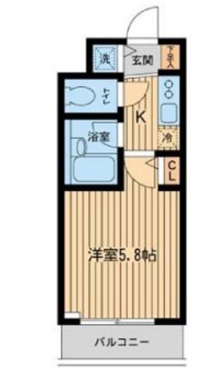 ザ・パーククロス市ヶ谷　109号室　間取り