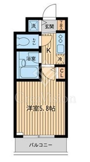 ザ・パーククロス市ヶ谷　208号室　間取り