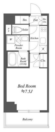 ブライズ白金台　502号室　間取り