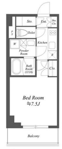 ブライズ白金台　704号室　間取り