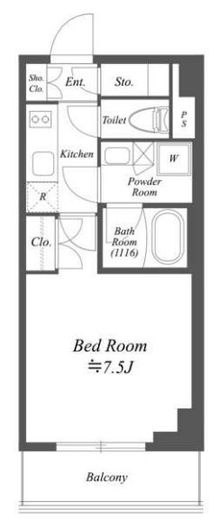 ブライズ白金台　805号室　間取り