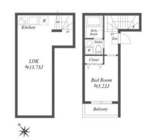 ルクレ三田　101号室　間取り