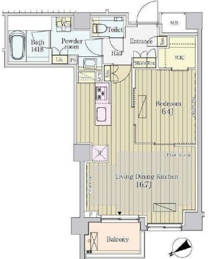 パークアクシスプレミア表参道　301号室　間取り