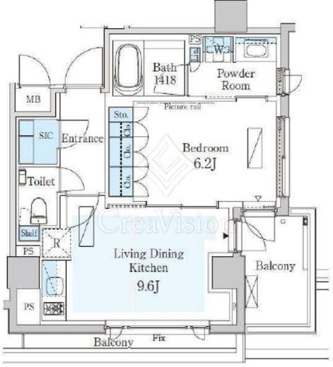 パークアクシスプレミア表参道　204号室　間取り