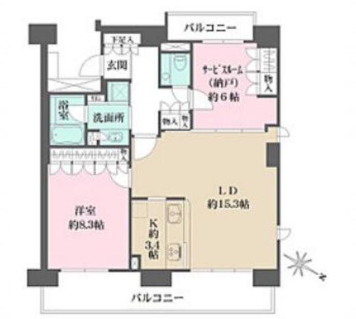 番町レジデンス　202号室　間取り