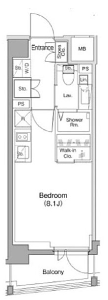 ザ・パークハビオ南大井　508号室　間取り