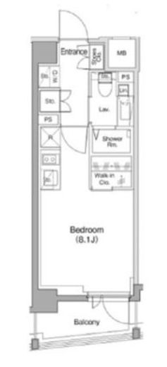 ザ・パークハビオ南大井　608号室　間取り