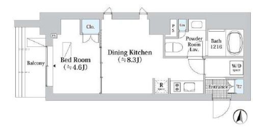 JP noie 錦糸町 (ジェーピーノイエ錦糸町)　307号室　間取り