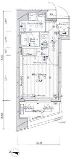 メインステージ中目黒　401号室　間取り
