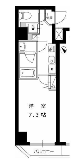 ハーモニーレジデンス田町　701号室　間取り