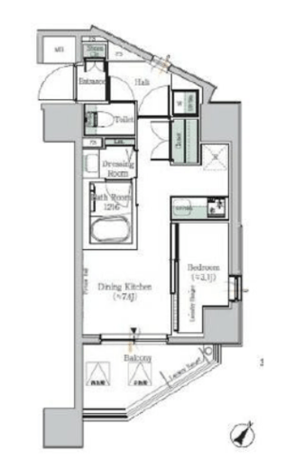 One ROOF Residence Kiba East　501号室　間取り