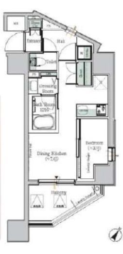 One ROOF Residence Kiba East　601号室　間取り