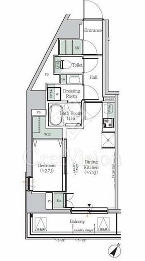 One ROOF Residence Kiba East　801号室　間取り