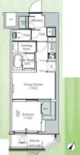 One ROOF Residence Kiba East　802号室　間取り