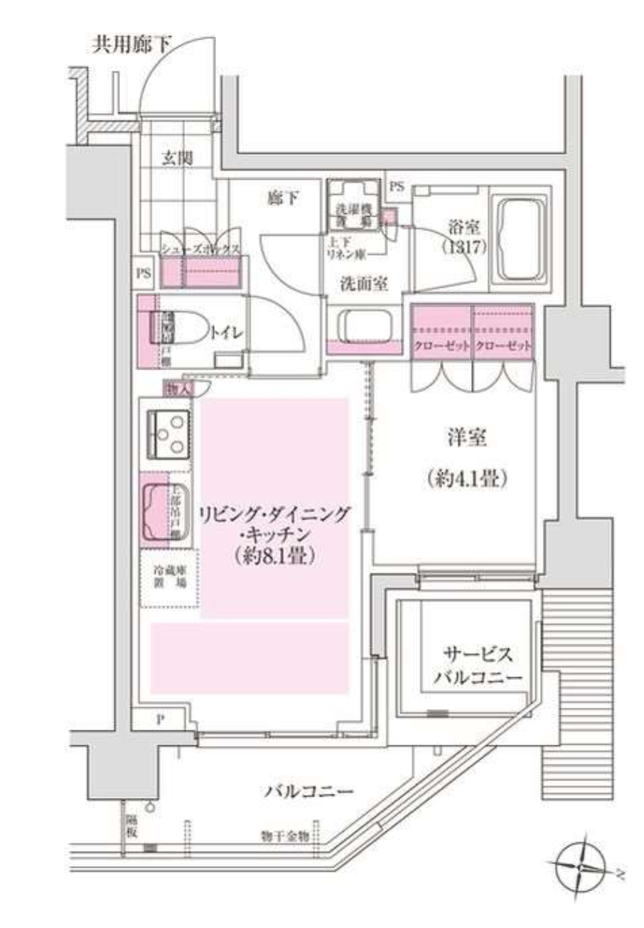 ディームス東陽町　606号室　間取り