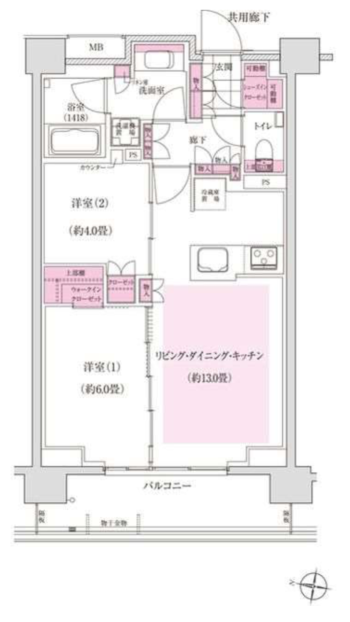 ディームス東陽町　203号室　間取り