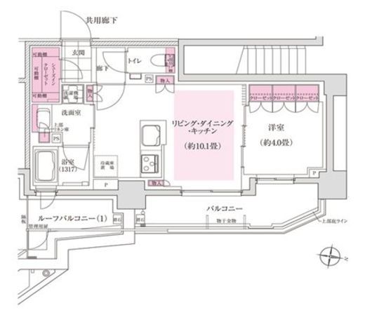 ディームス東陽町　805号室　間取り