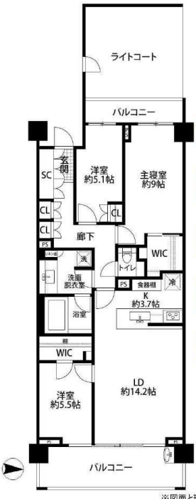パークコート渋谷大山町ザプラネ悠邸　109号室　間取り