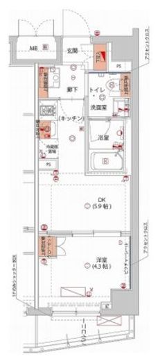 ハーモニーレジデンス神楽坂ヒルズsecond　101号室　間取り
