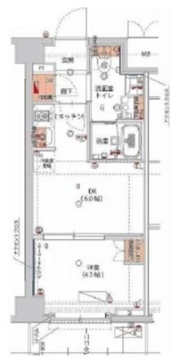 ハーモニーレジデンス神楽坂ヒルズsecond　411号室　間取り