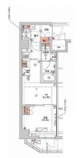 ハーモニーレジデンス神楽坂ヒルズsecond　413号室　間取り