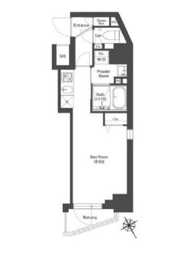 コンフォリア門前仲町サウス　401号室　間取り
